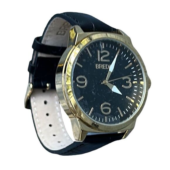 Breda Stephan Matte Brown Watch 8144a Leather Band 41mm NWOT - Picture 4 of 7